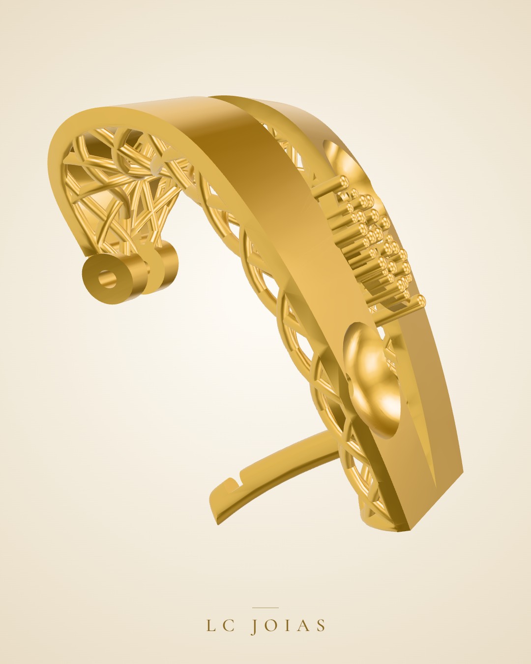 Brinco 8394 br pd espelho em ouro