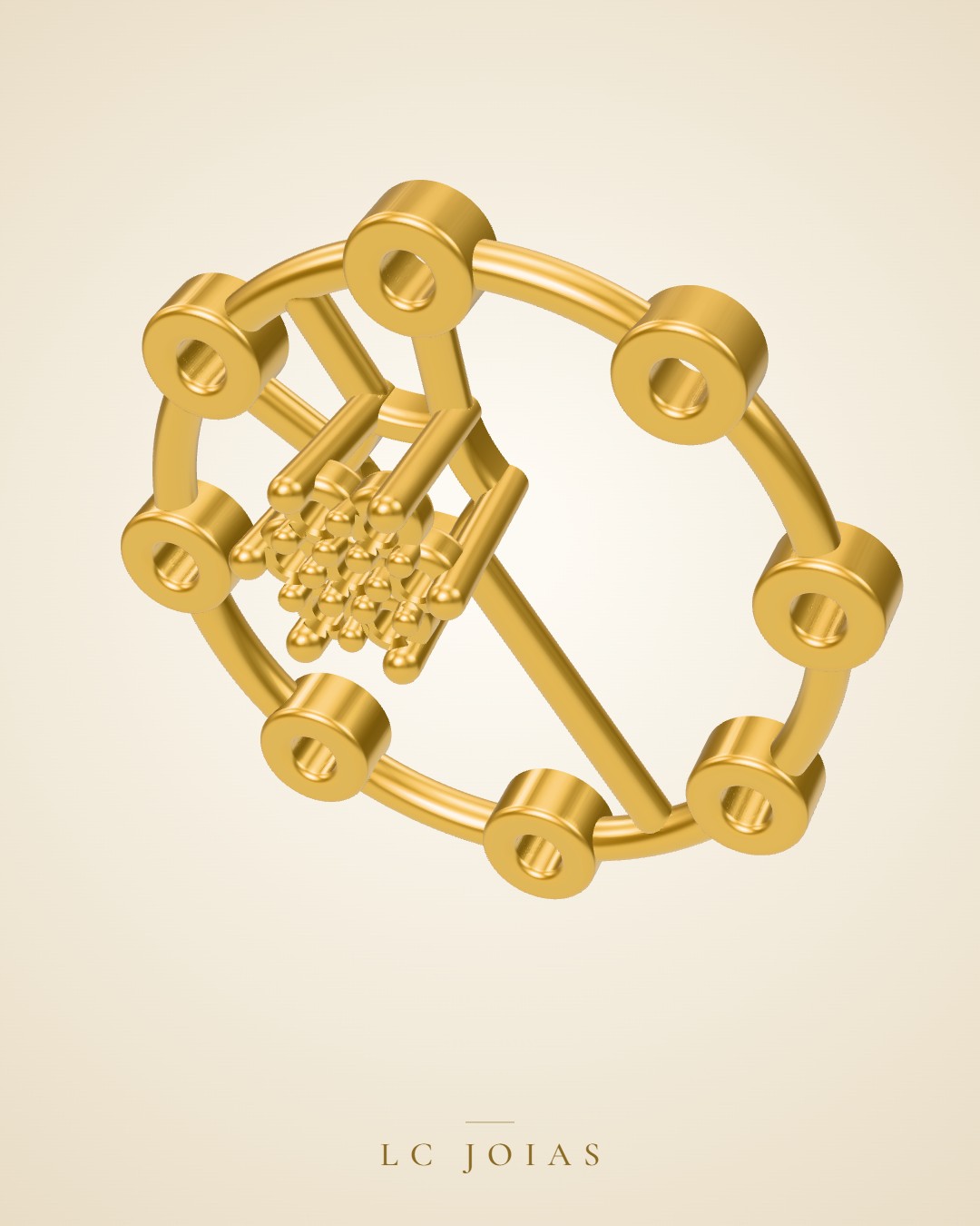 Brinco 7451 br em ouro