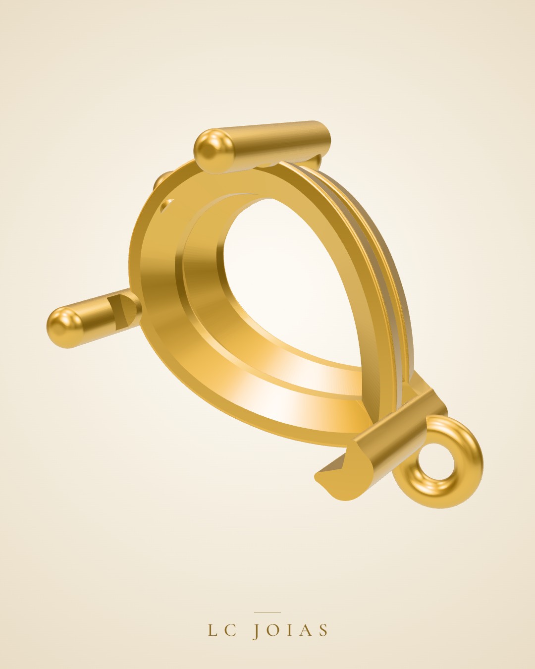 Pingente 7366 pg 05 gota em ouro