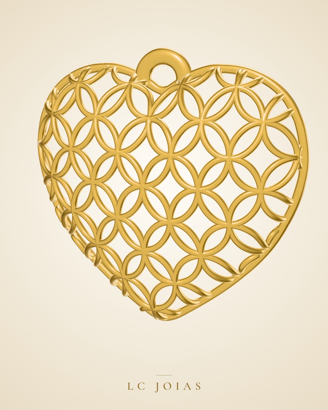 Pingente d 0075 pg meia face g em ouro