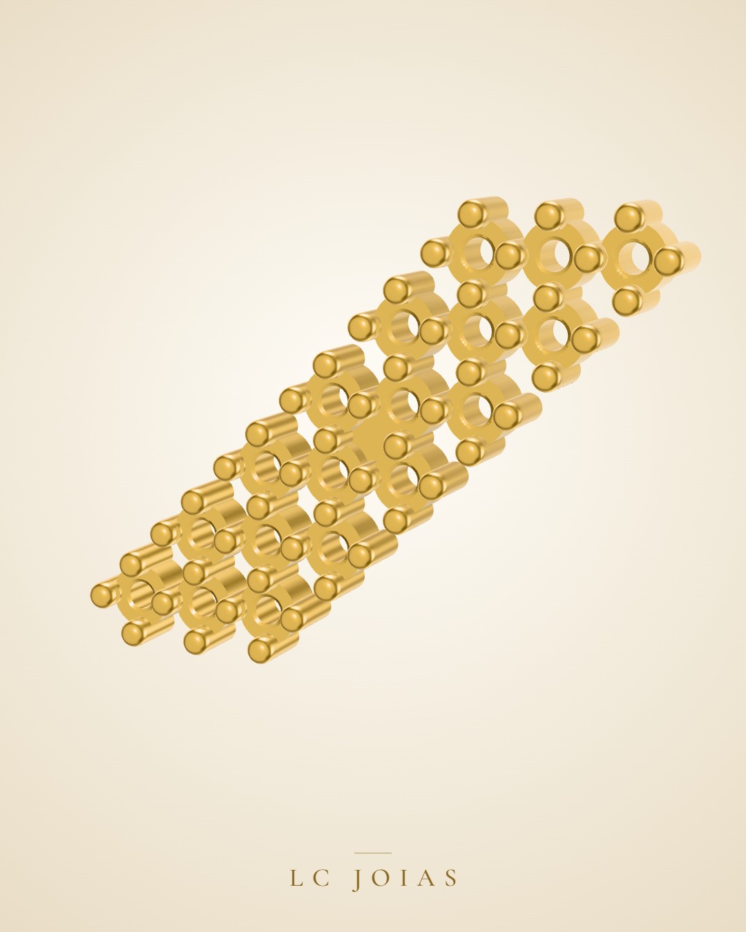 Brinco 1818 br espelhar em ouro