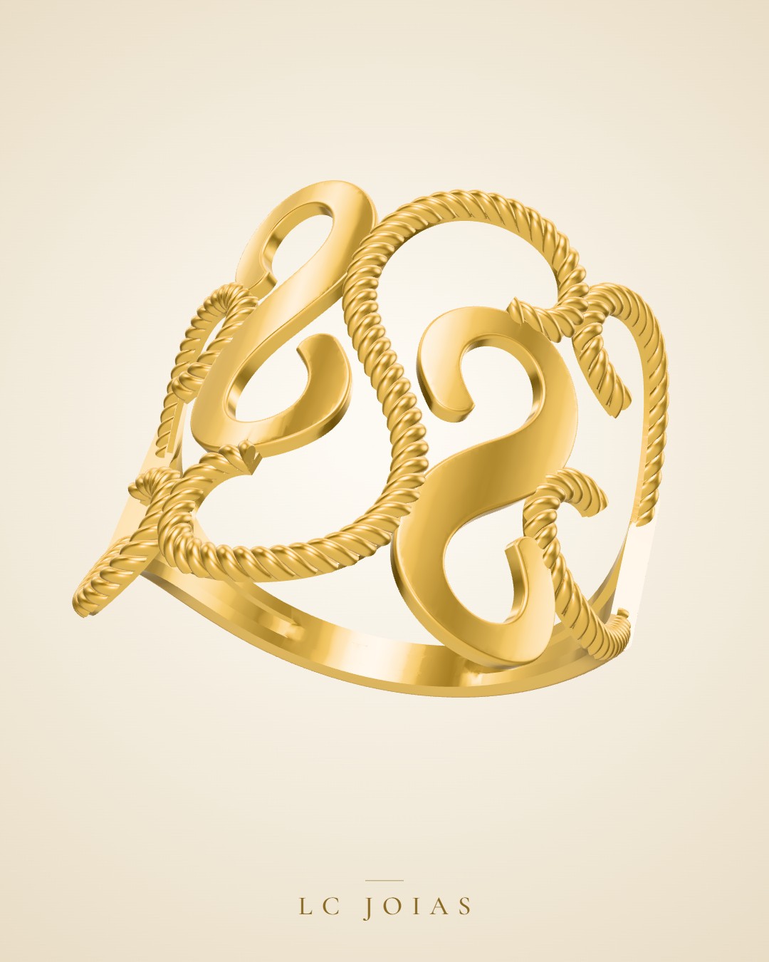 Anel 640 an em ouro
