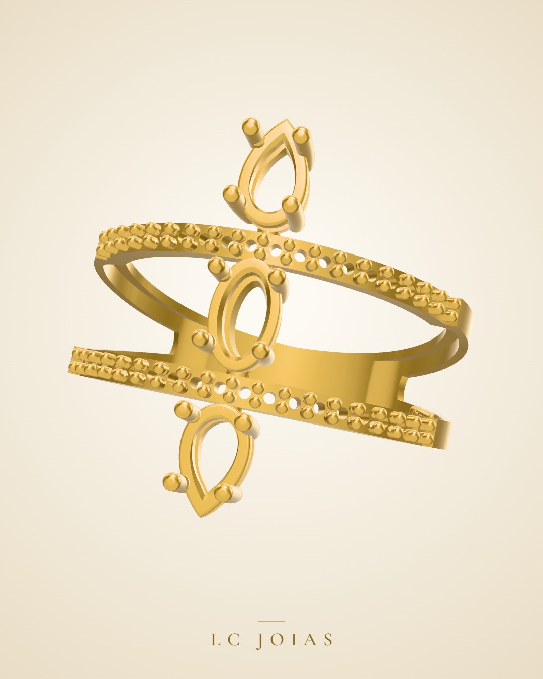 Anel 1198 z an em ouro