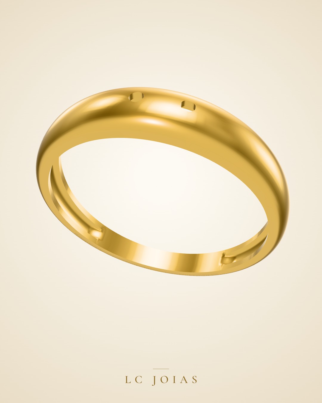 Anel 900 an aro em ouro