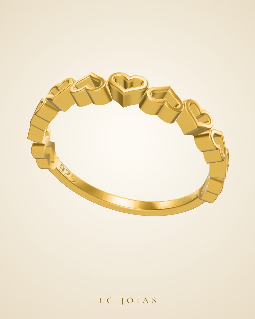 Anel ag 2338 an em ouro