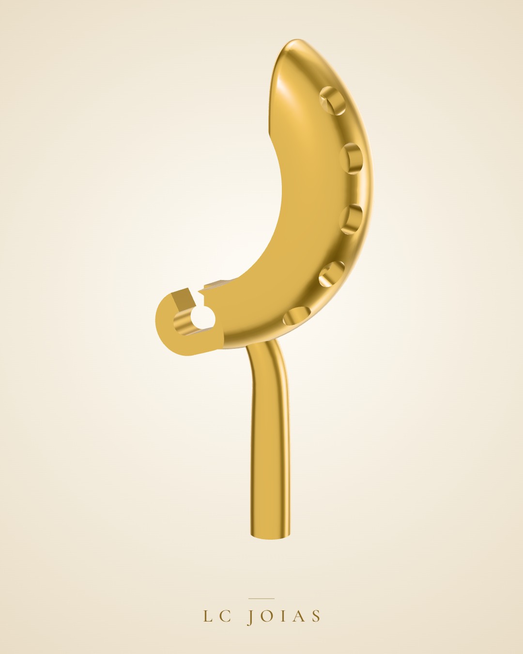 Brinco argola 8mm 2 f m2 em ouro