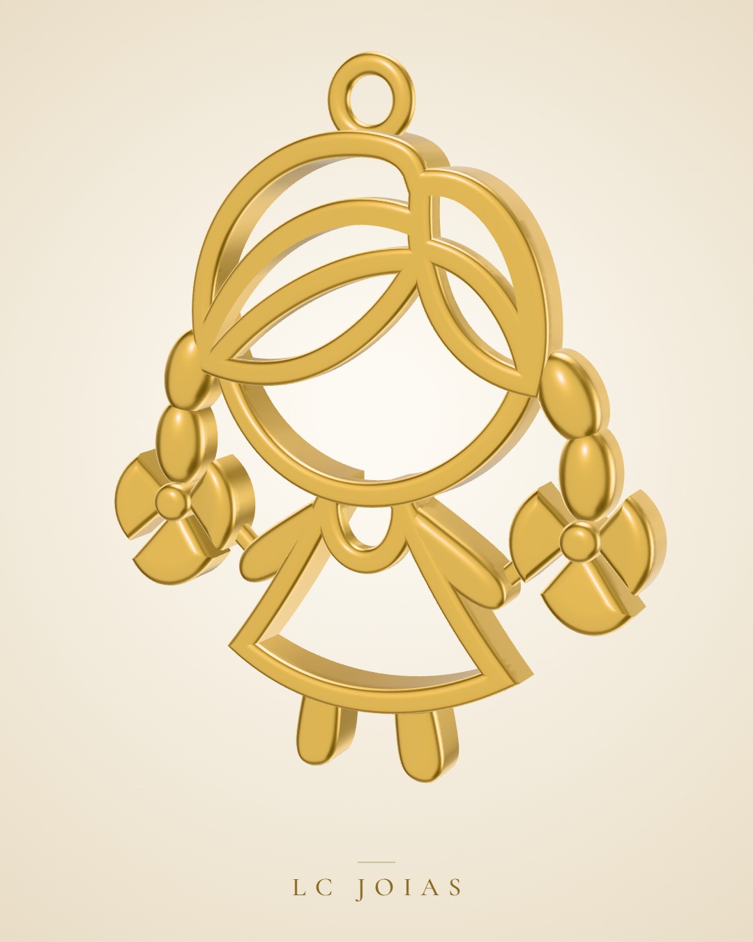 Pingente 1834 pg ma em ouro