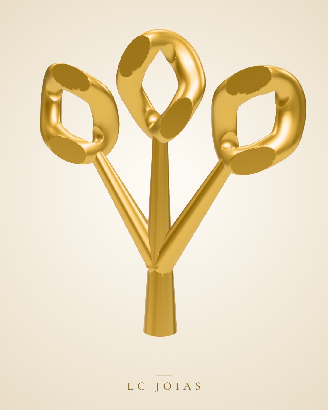 Colar 9 corrente em ouro