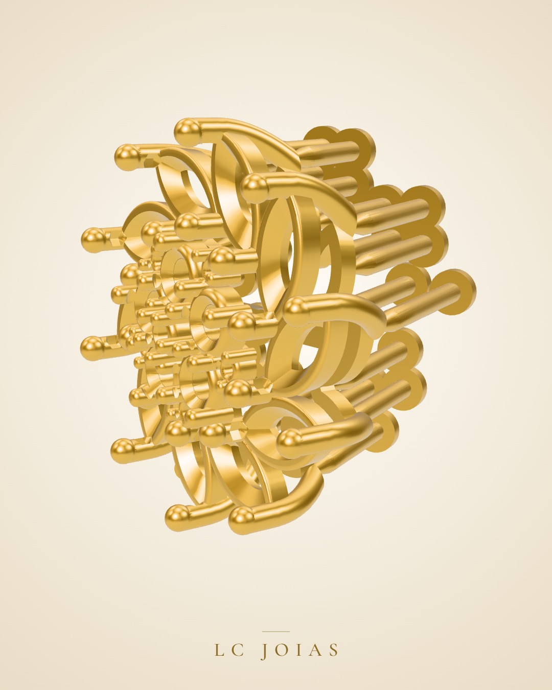 Brinco mirrored copy of 946br em ouro