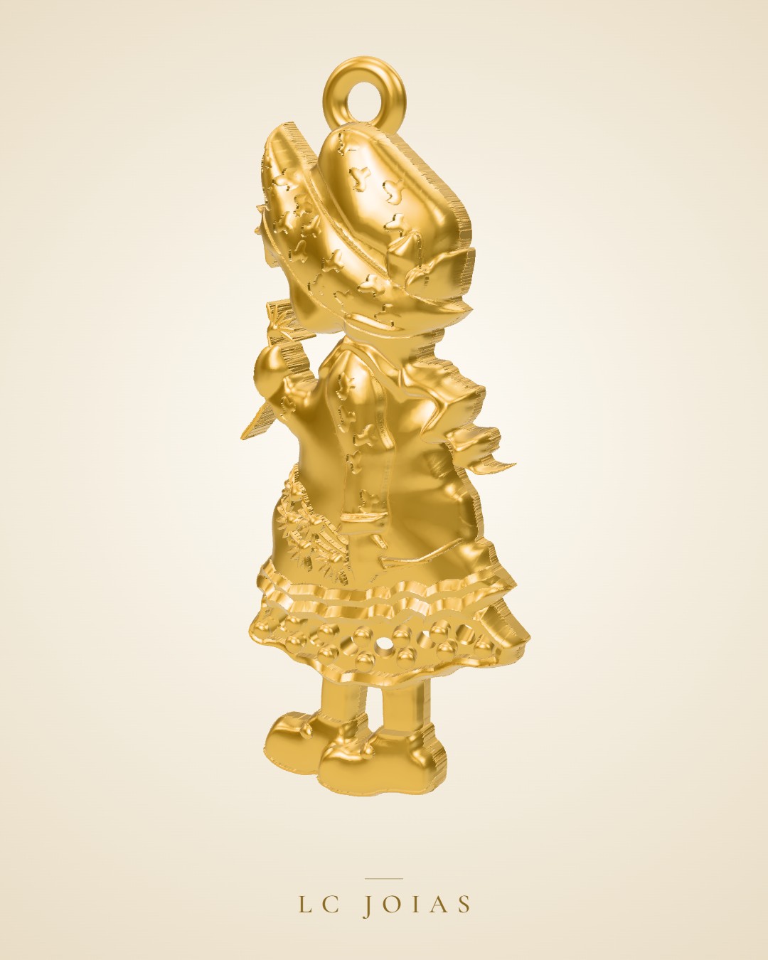 Pingente 3660 1 ping em ouro