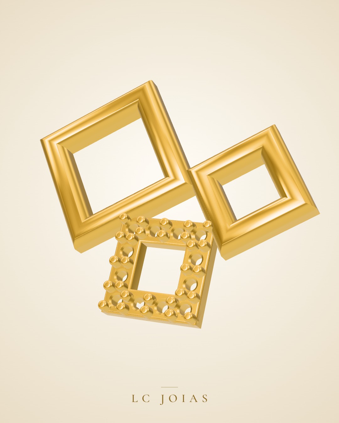 Brinco 7524 br 01 (espelho) em ouro