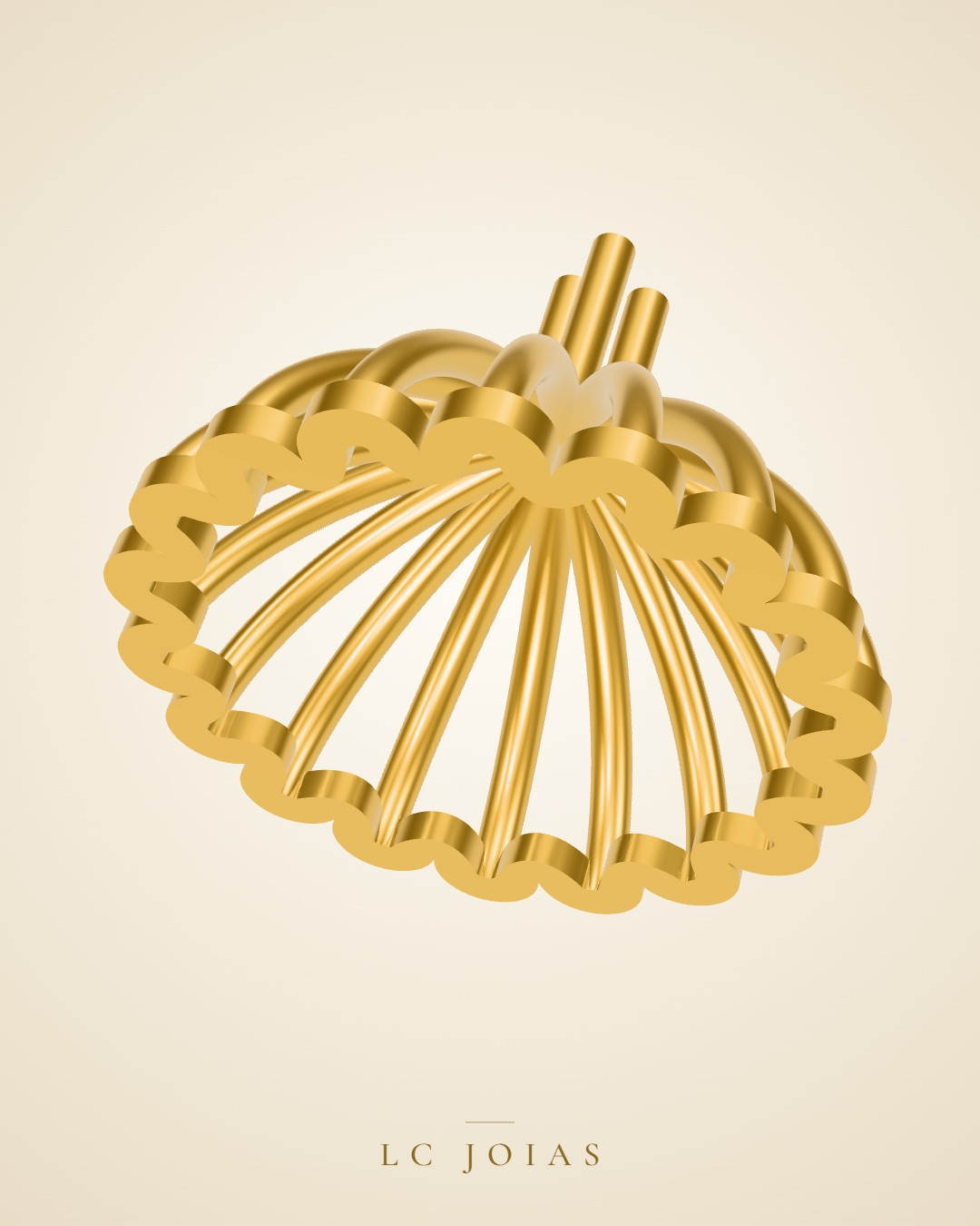 Anel 7244 an base em ouro