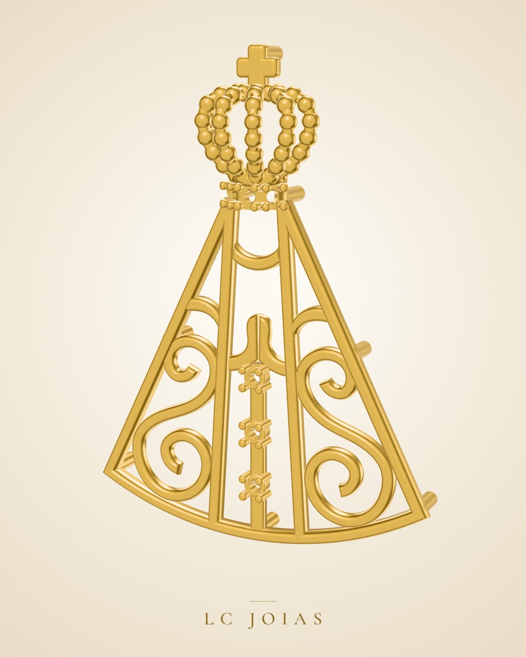 Pingente d 0017 pg em ouro