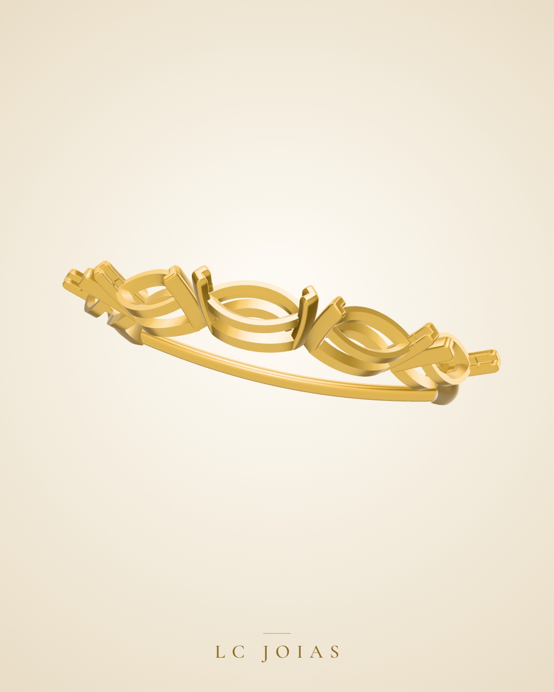 Anel 8049 an b colocar 2 em ouro
