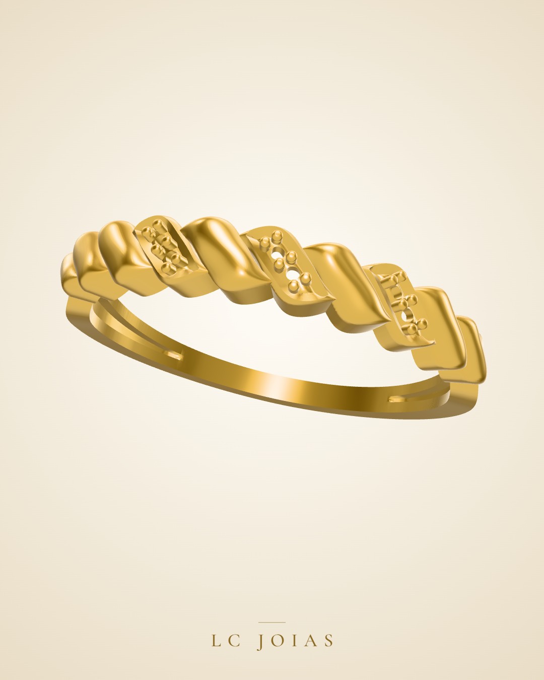 Anel 6516 an em ouro