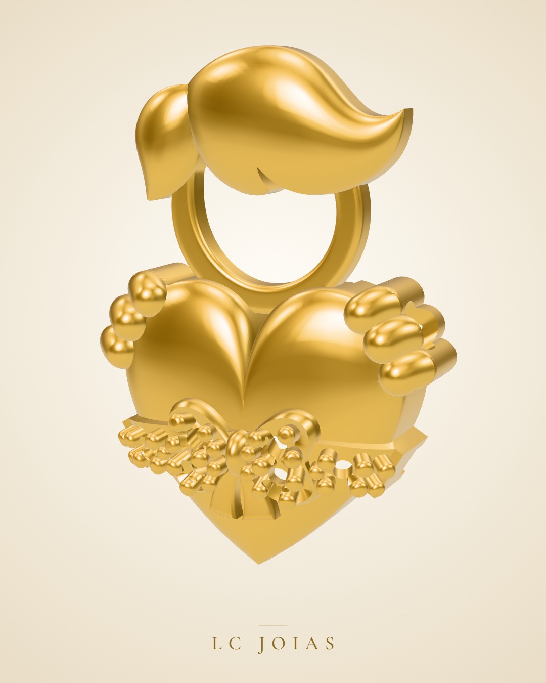 Pingente 7141 pg em ouro