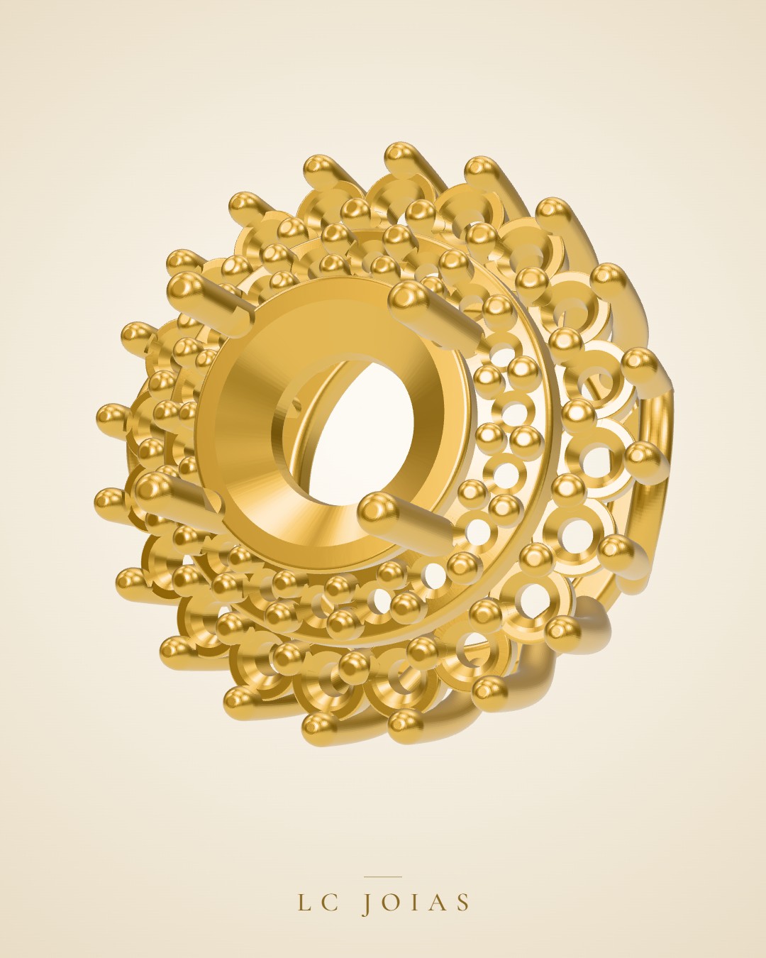 Berloque 1116 ber red em ouro