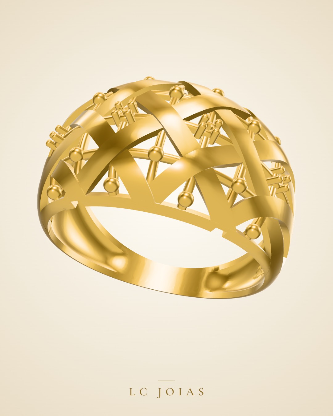 Anel 6913an em ouro