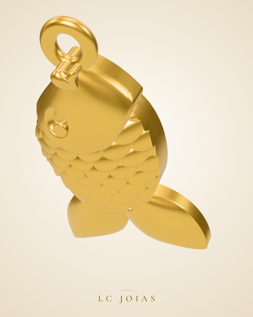 Pulseira 7343 pul peixe em ouro