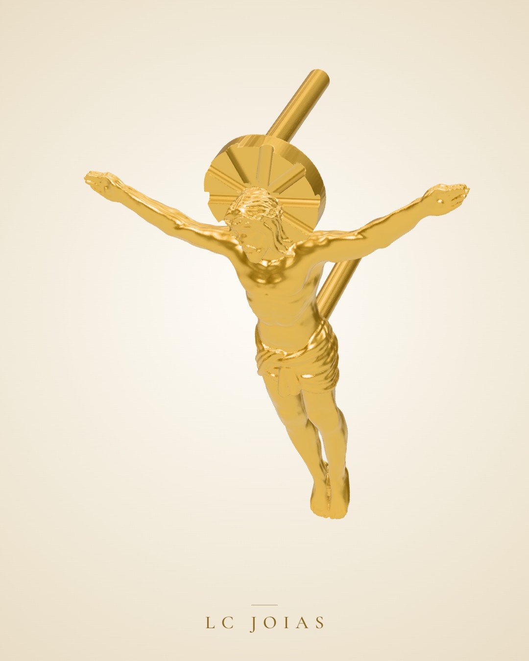 Pingente religioso 264 cristo m em ouro