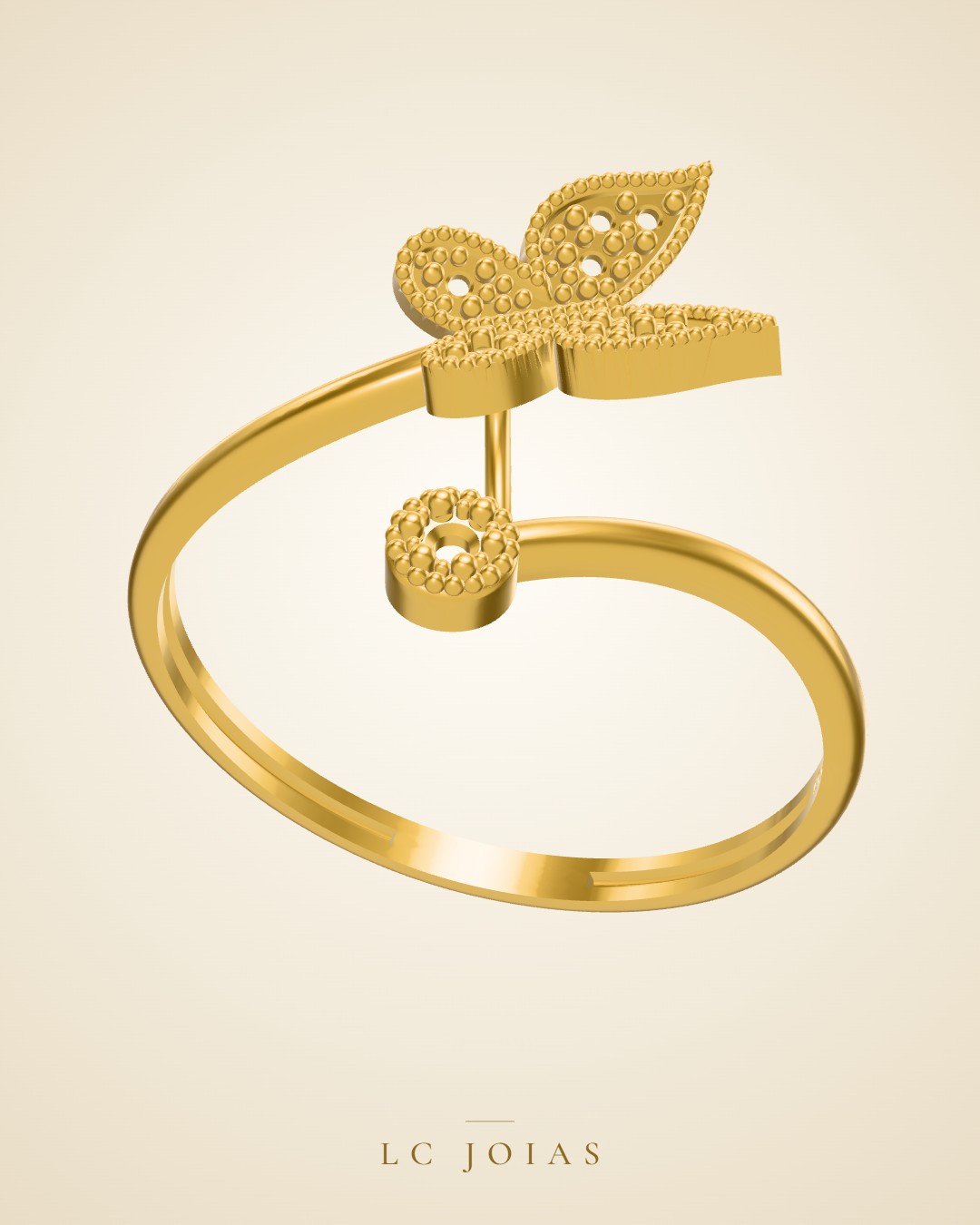 Anel lr 148 an em ouro