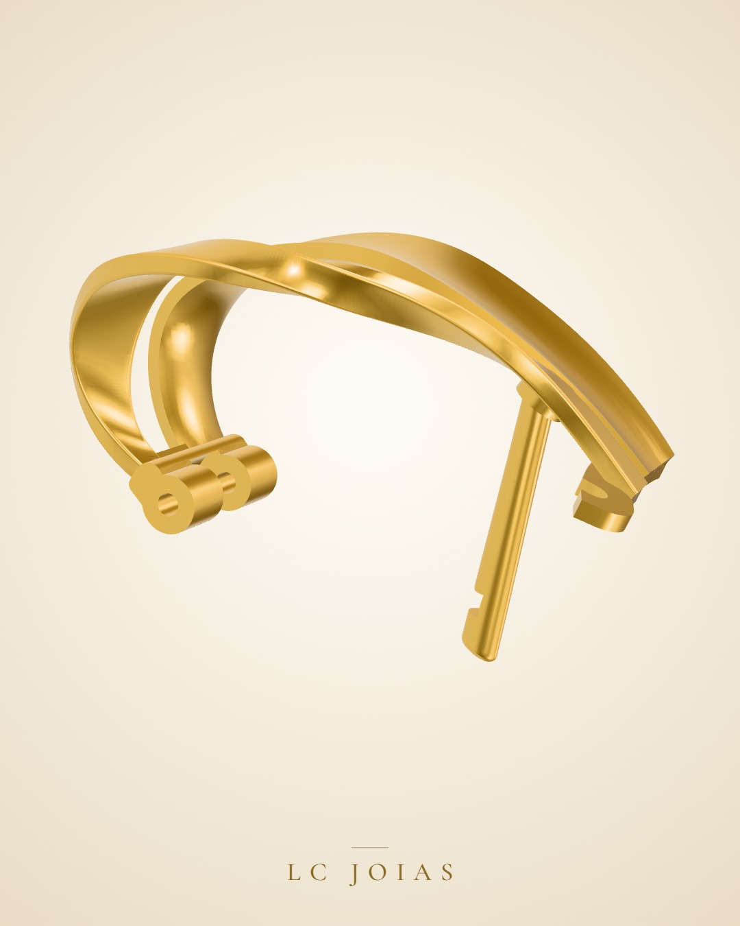 Brinco 8334 br espelho em ouro