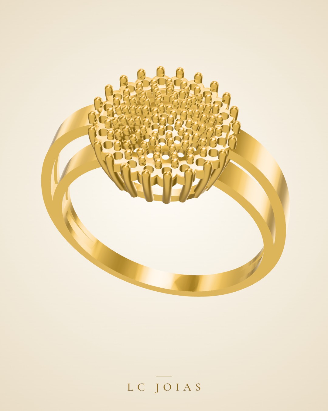 Anel 0243an em ouro