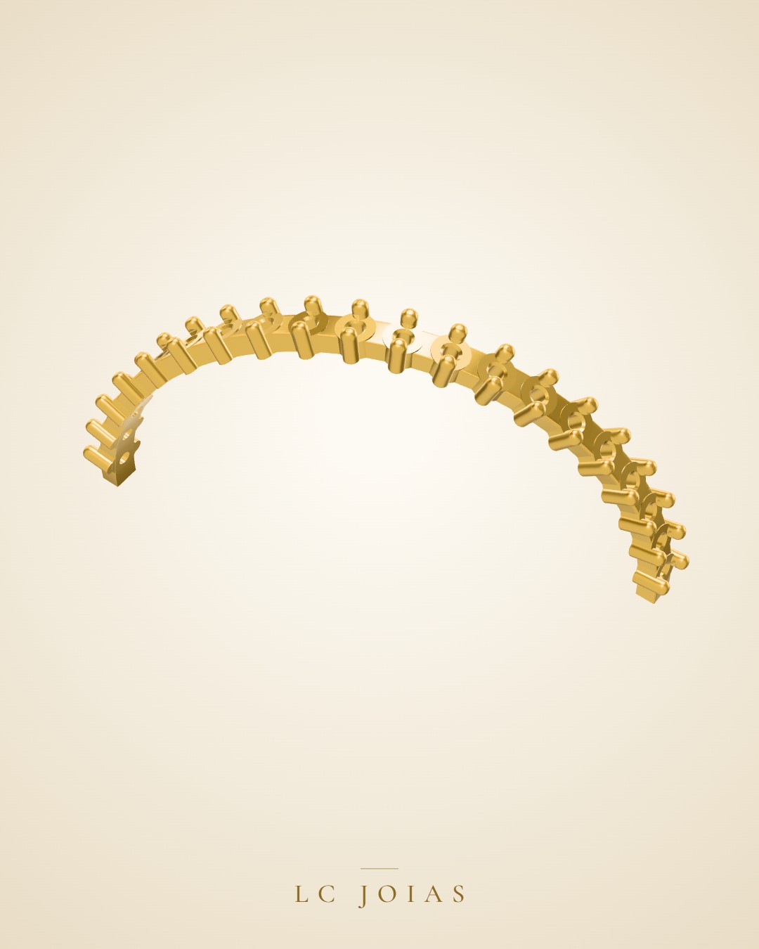 Anel detalhe an 100 stl em ouro