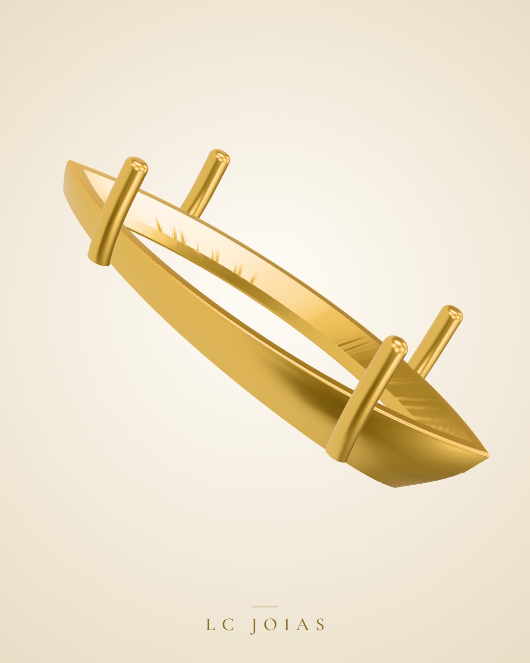 Brinco 7615 caixa br em ouro
