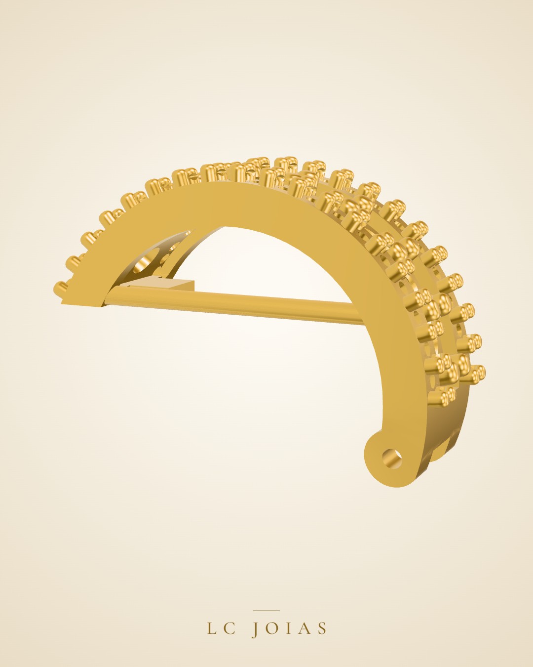 Brinco 338 br 15mm em ouro