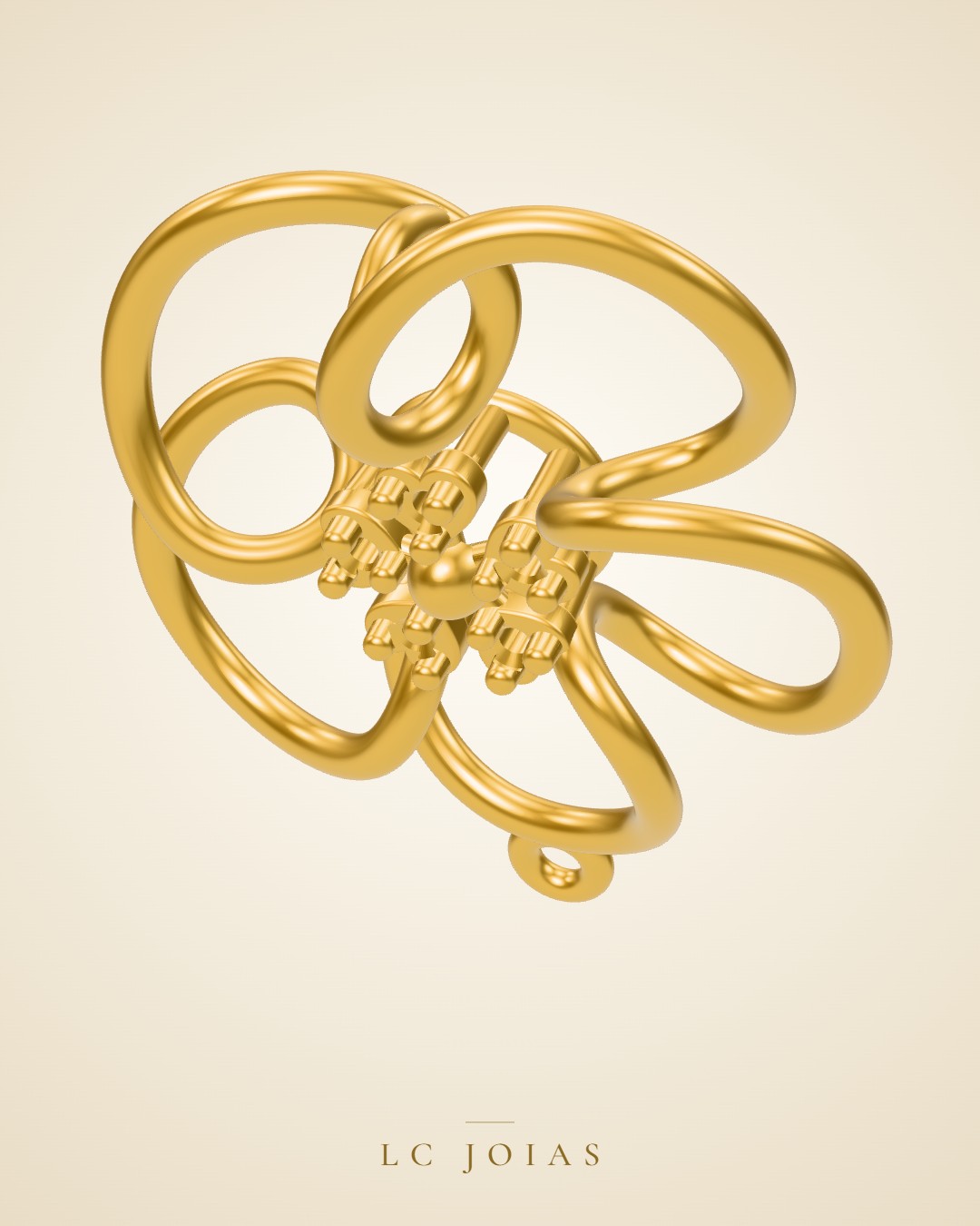 Brinco 7474 br 02 espelho em ouro