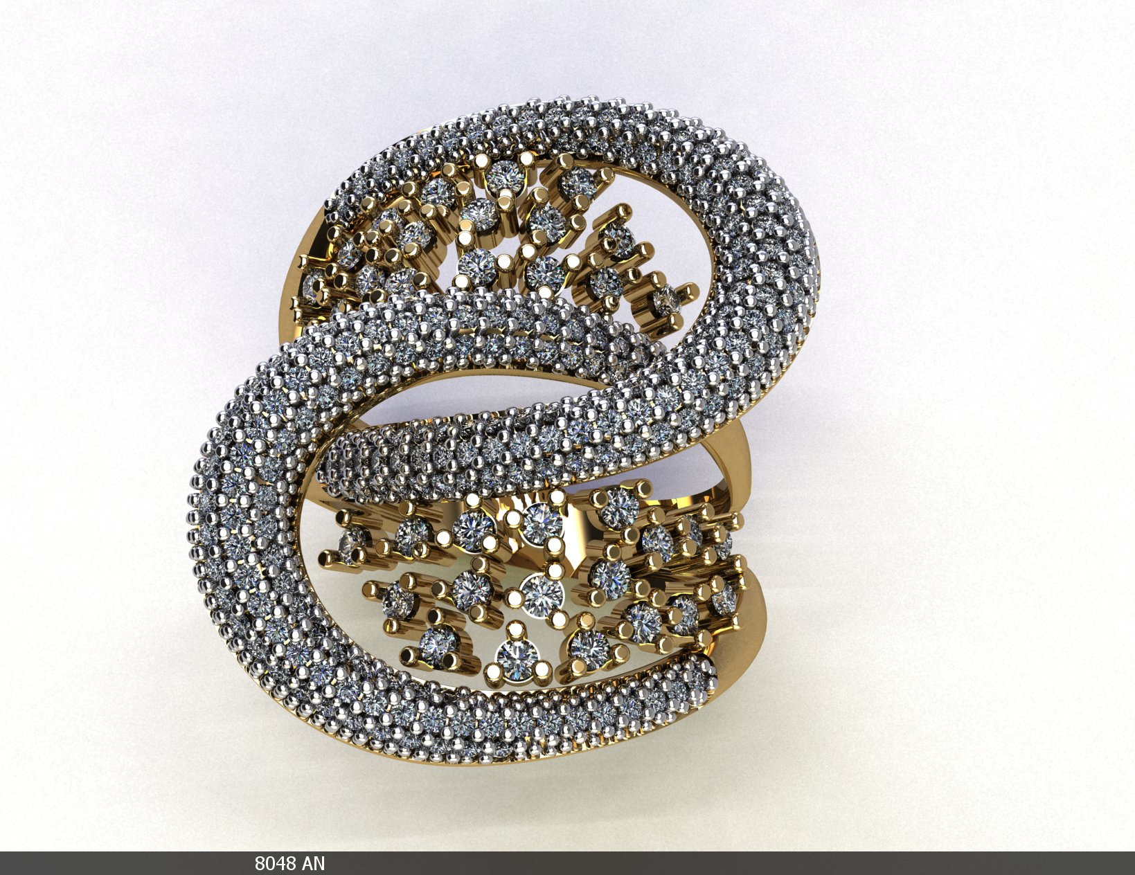 Anel 8048 an em ouro