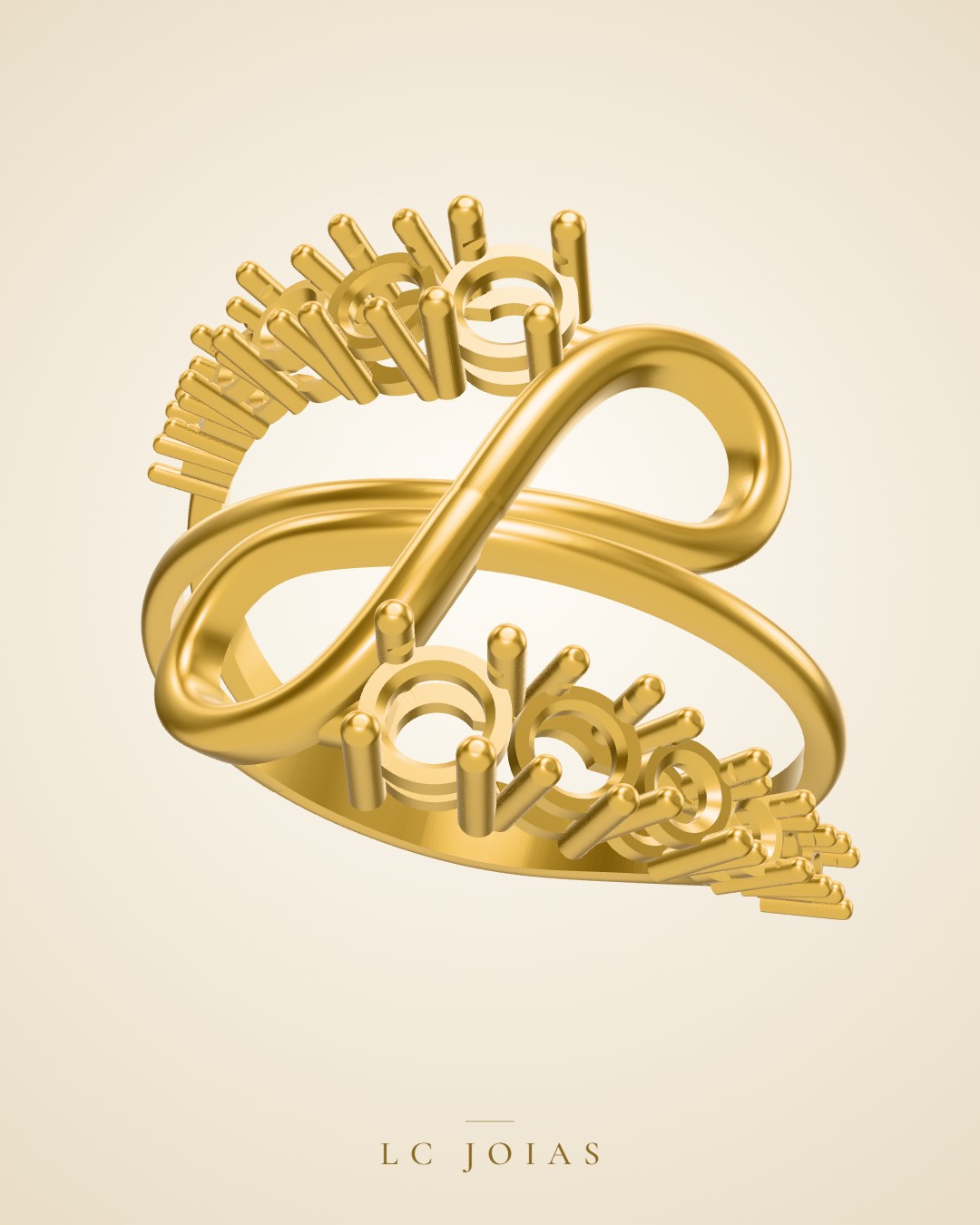 Anel 1464 an conserto em ouro