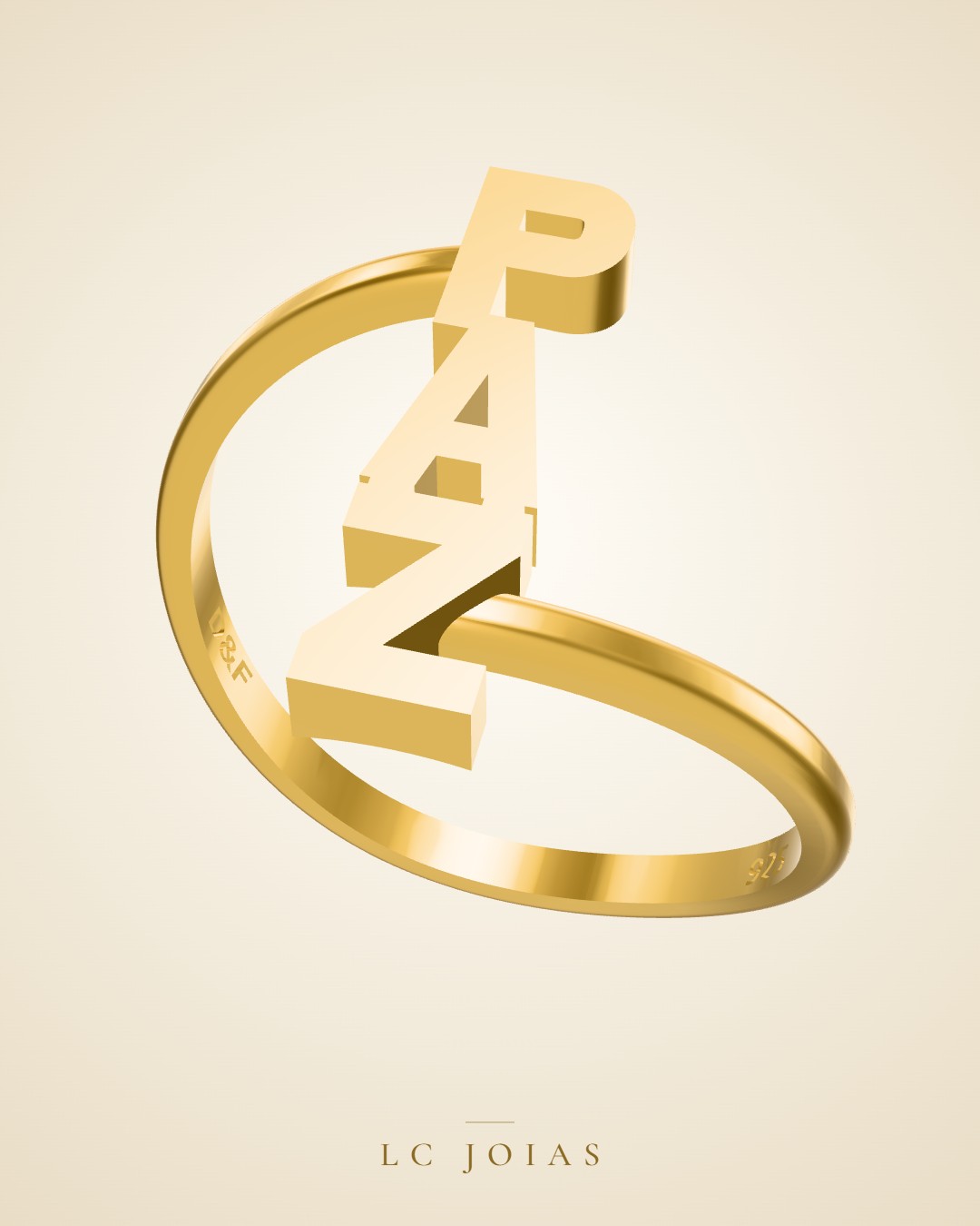 Anel ag 1933 an em ouro
