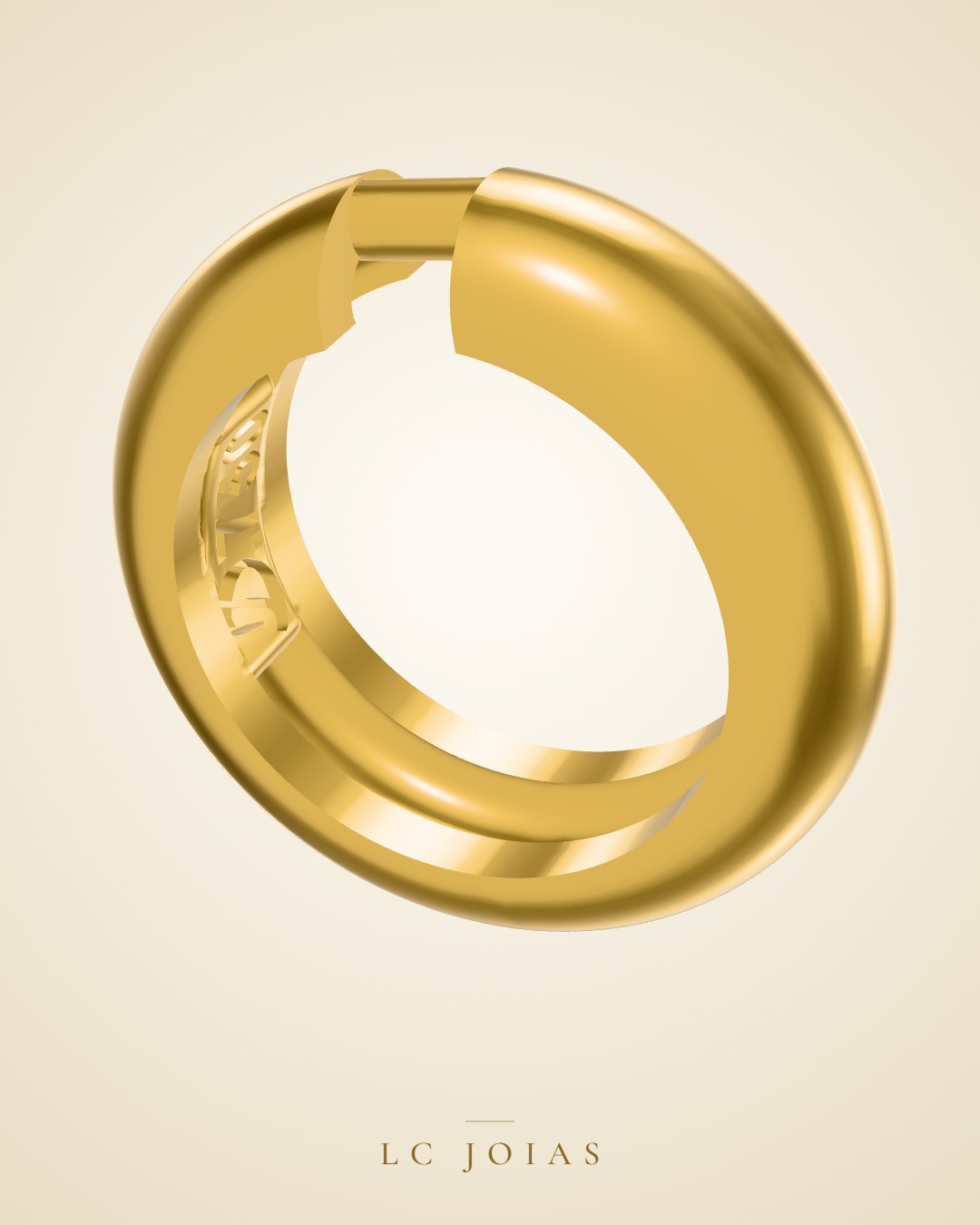 Brinco 1736 z pg contra argola em ouro