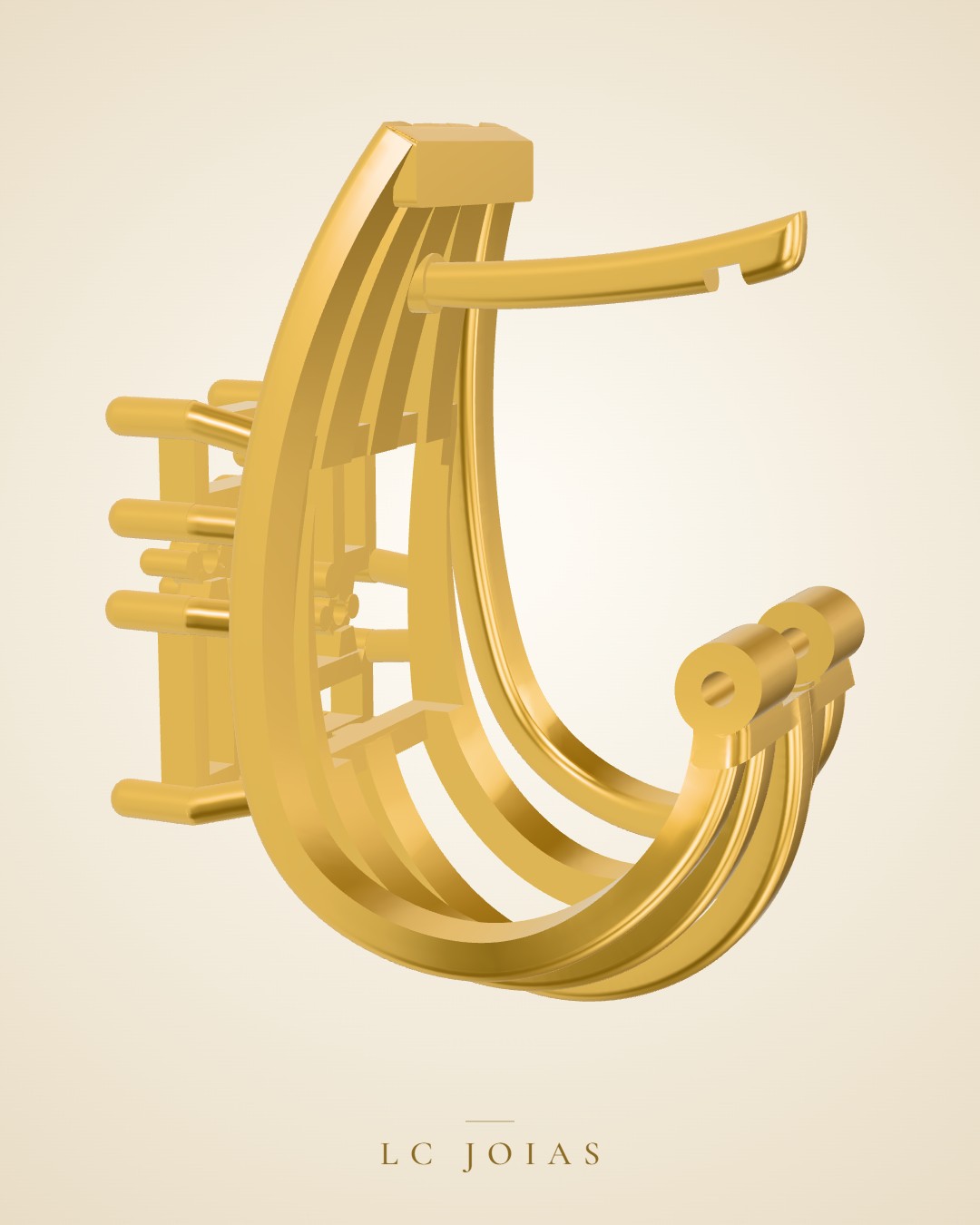Brinco 8487 br espelhar em ouro