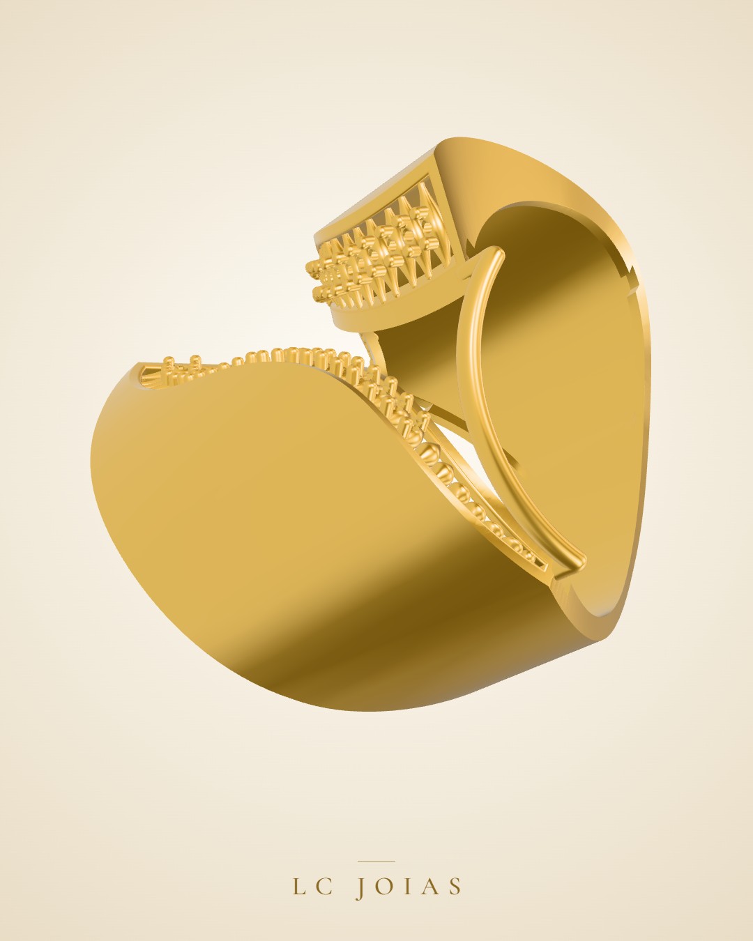 Anel 7665 an stl em ouro