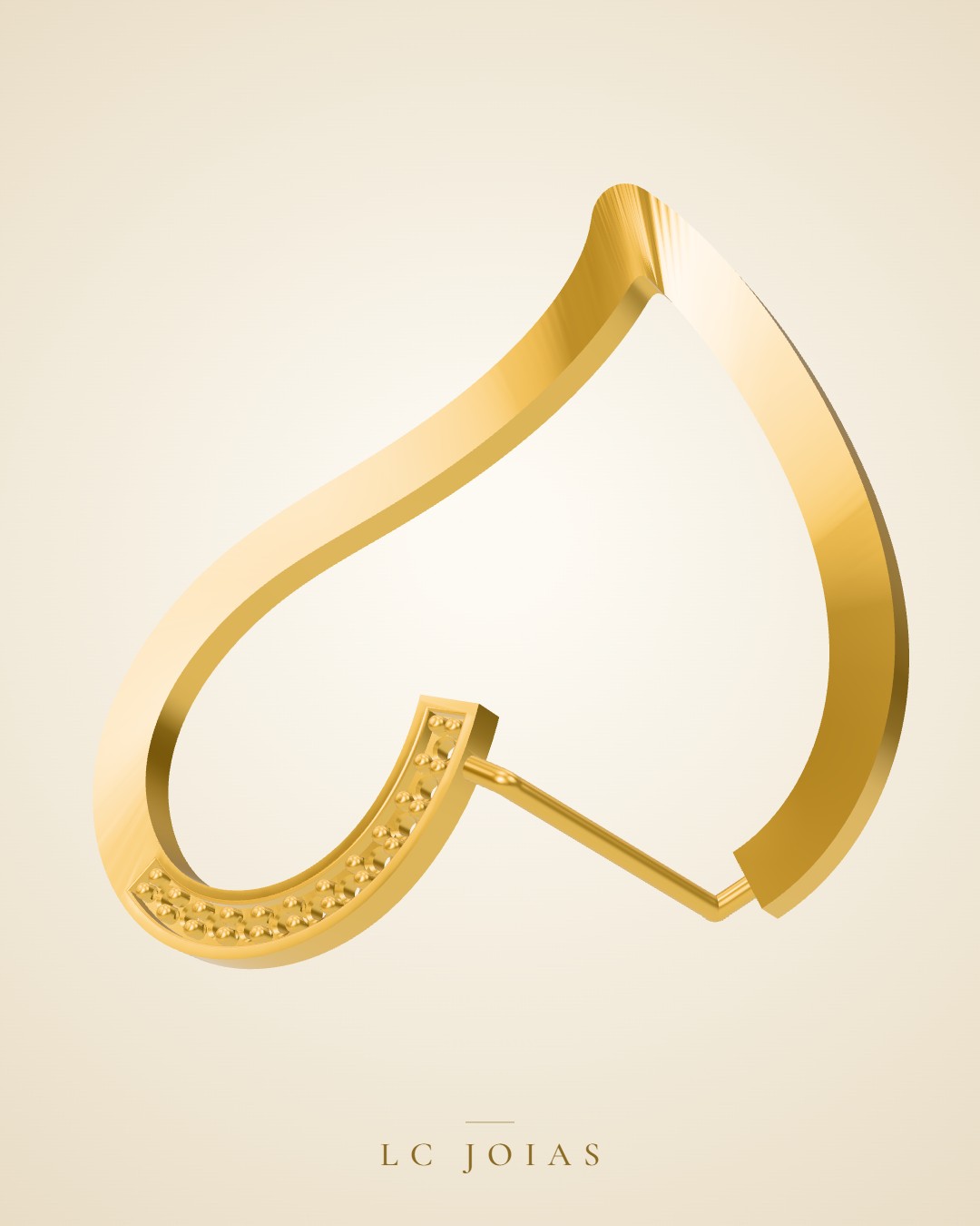 Brinco 7592 br espelho em ouro