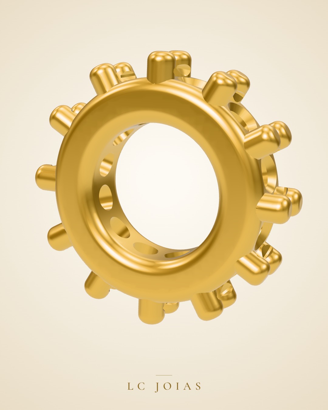 Brinco argola 2.50 em ouro