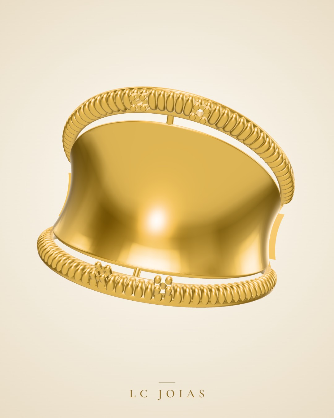 Anel 014 an aro em ouro