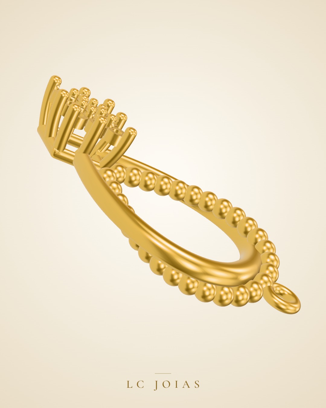 Brinco 7910 br b espelhar em ouro