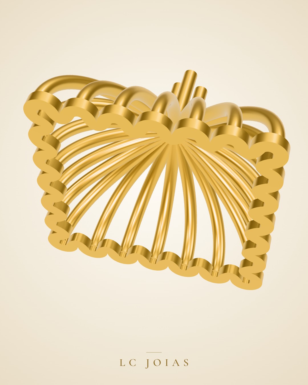 Anel 7242 an base em ouro