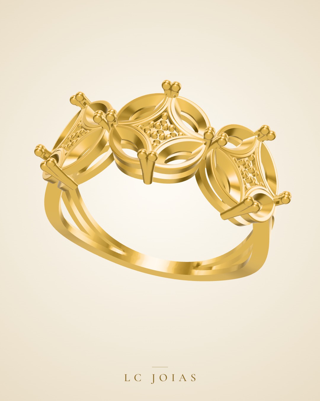 Anel 895an em ouro