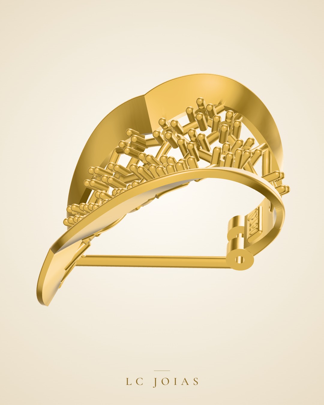 Brinco 8077 br espelho em ouro