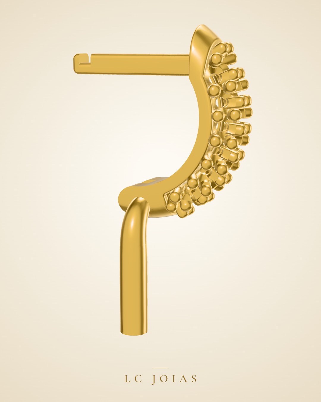 Brinco d 0128 br 10mm em ouro