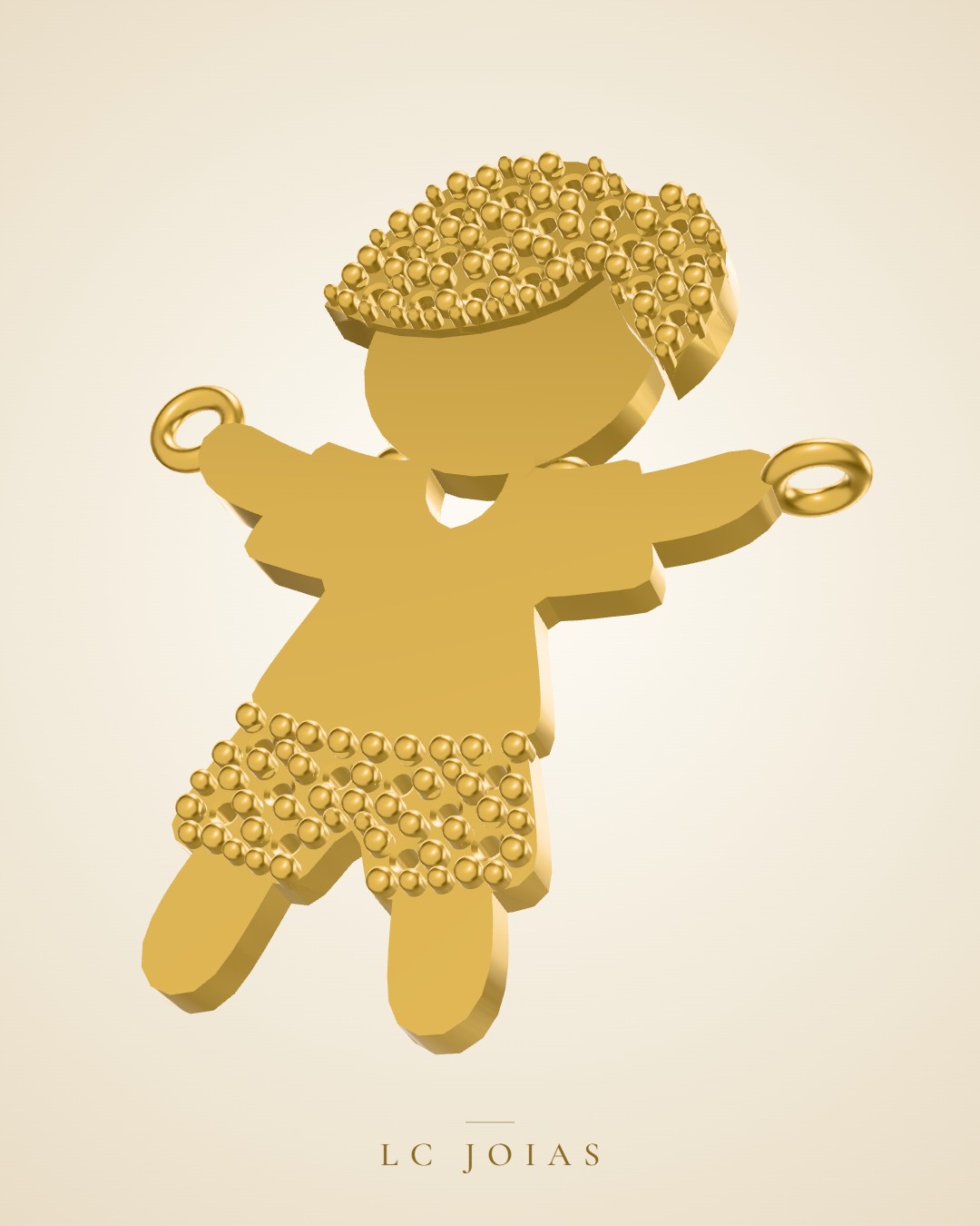 Pingente 8290 pg menino em ouro