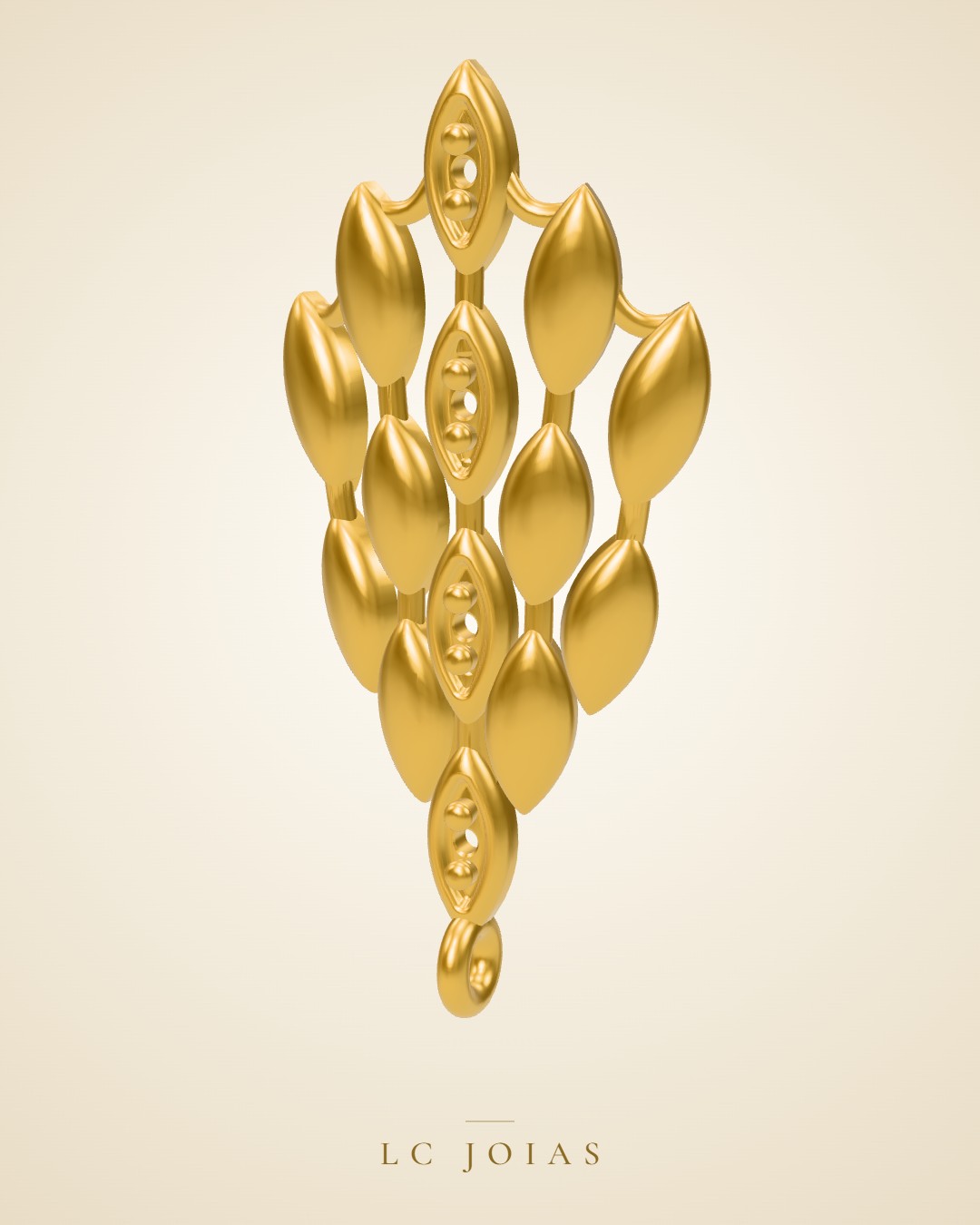 Brinco br 1 c carimbo em ouro
