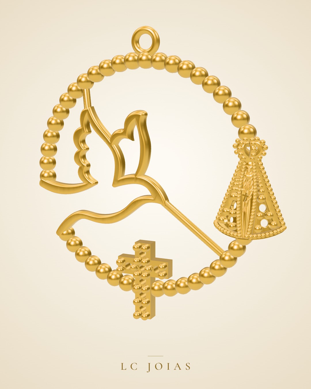 Pingente 8701 pg em ouro