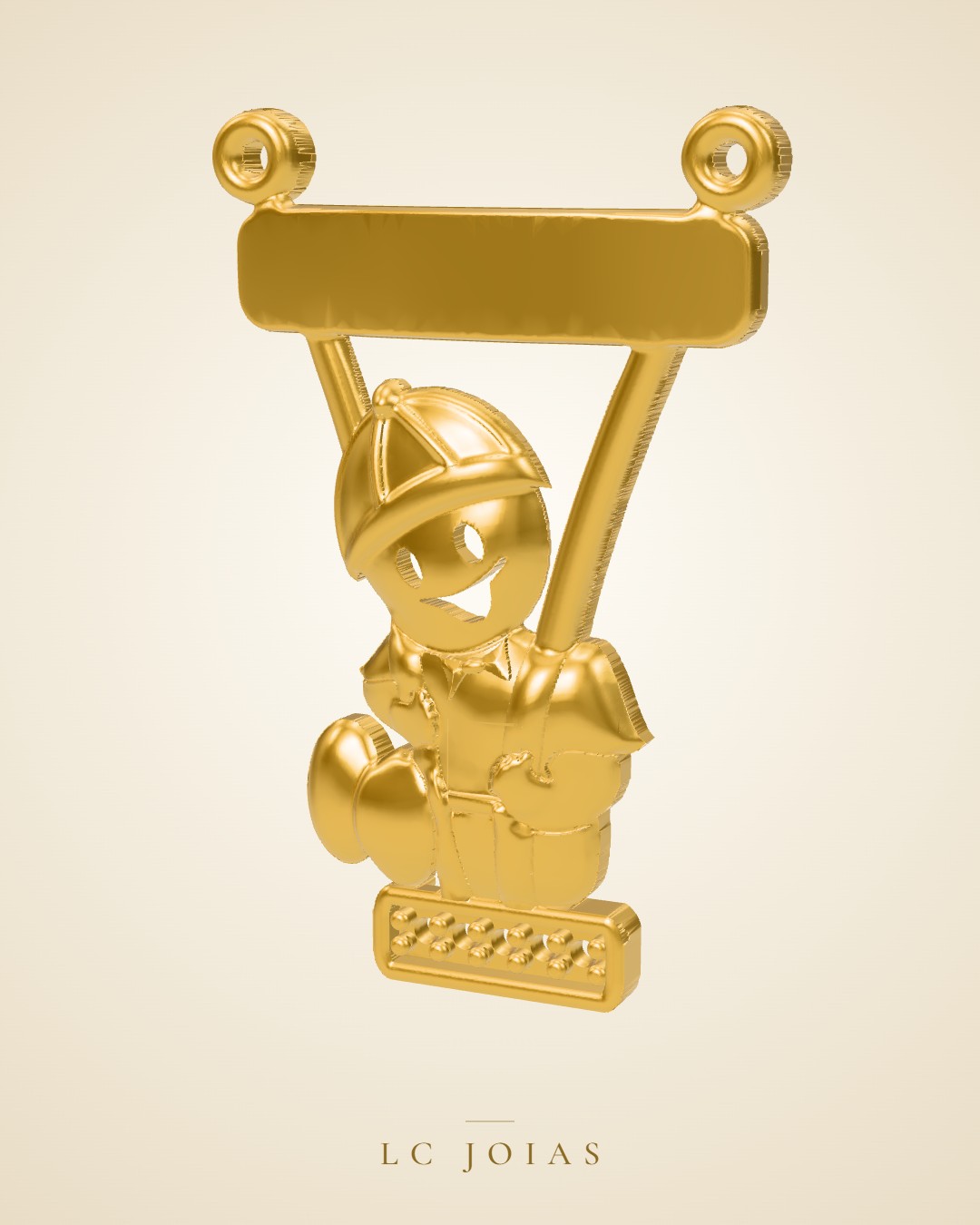 Pingente ping 3513 em ouro