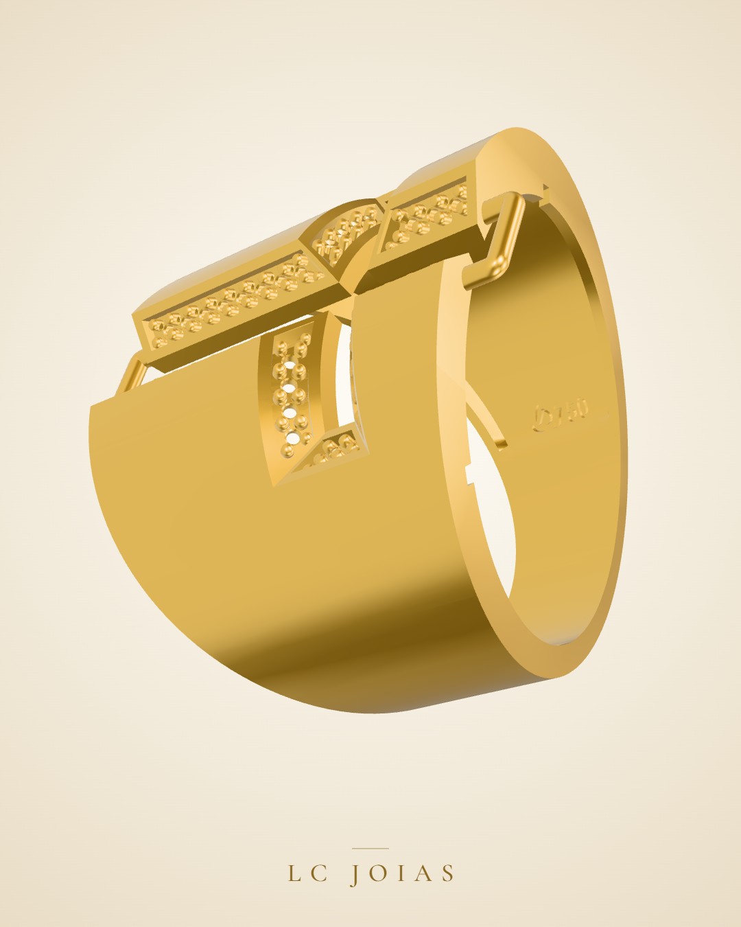 Anel 7671 an stl em ouro